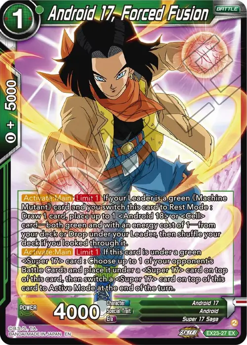 Android 17, Forced Fusion card art
