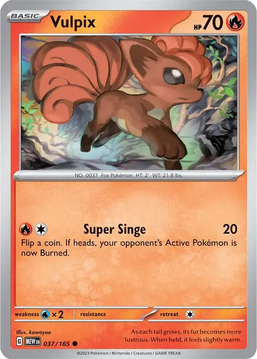 Vulpix card art