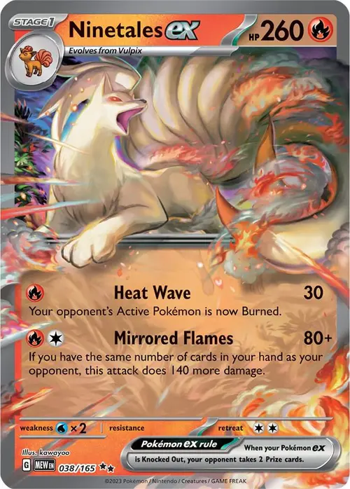 Ninetales ex card art
