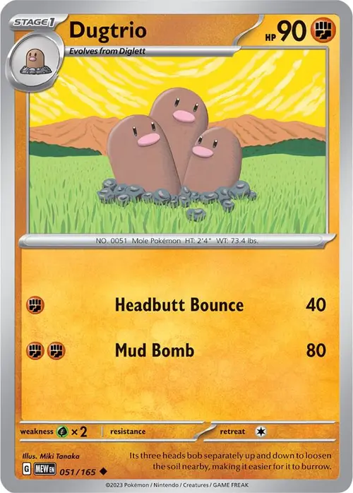 Dugtrio card art