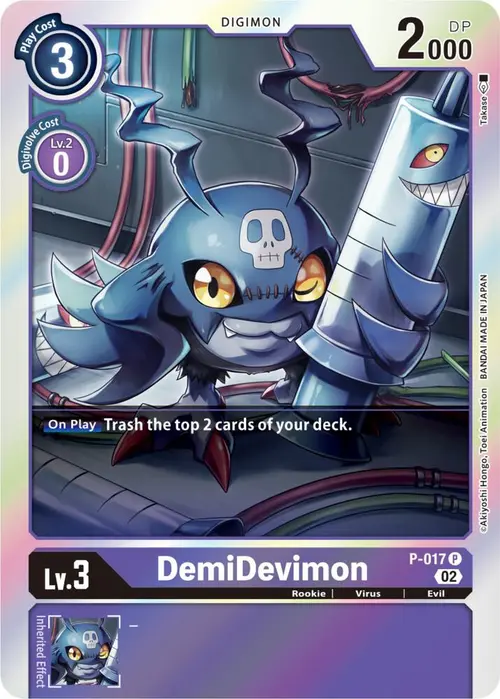 DemiDevimon - P-017 (Resurgence Booster Reprint) card art