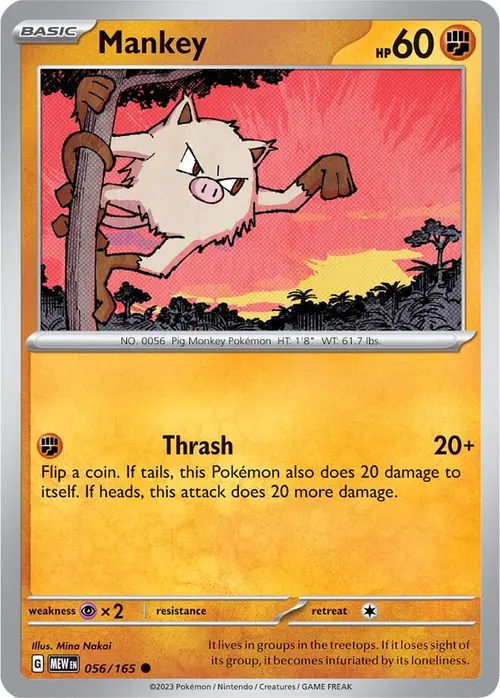 Mankey card art