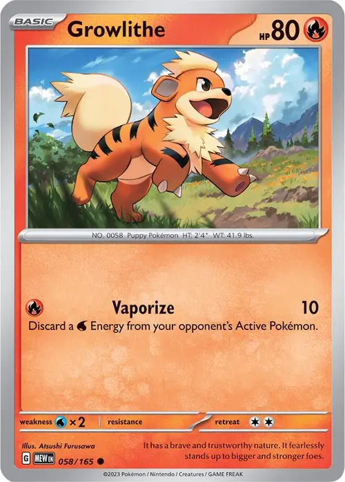 Growlithe card art