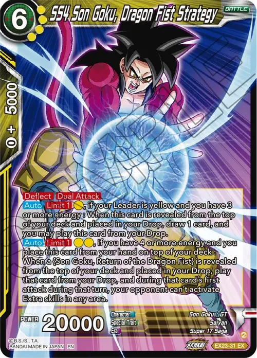 SS4 Son Goku, Dragon Fist Strategy card art
