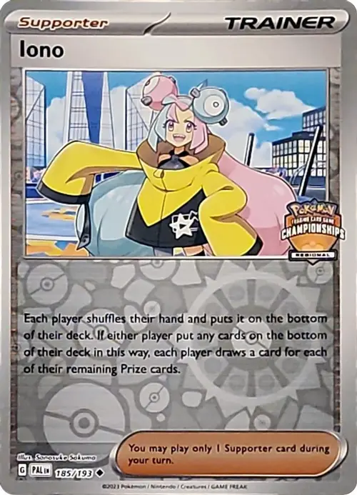 Iono - 185/193 (Regional Championships) card art