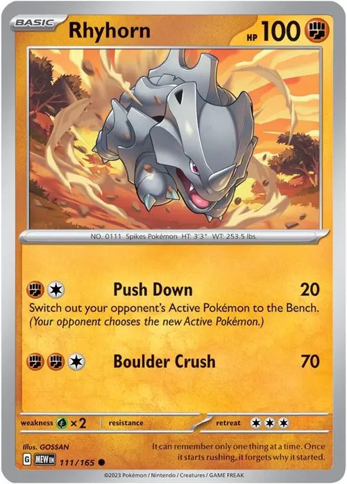 Rhyhorn card art