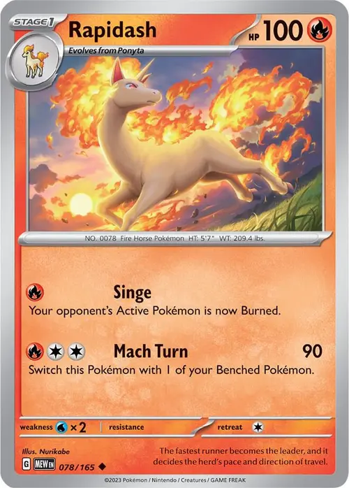Rapidash card art