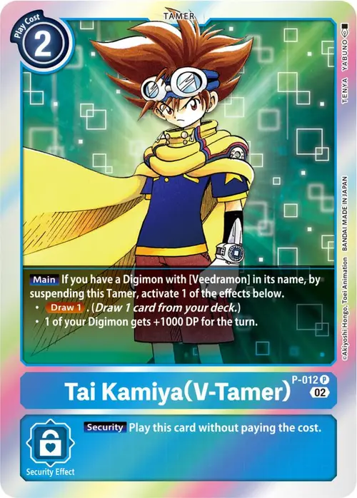 Tai Kamiya (V-Tamer) - P-012 (Resurgence Booster Reprint) card art