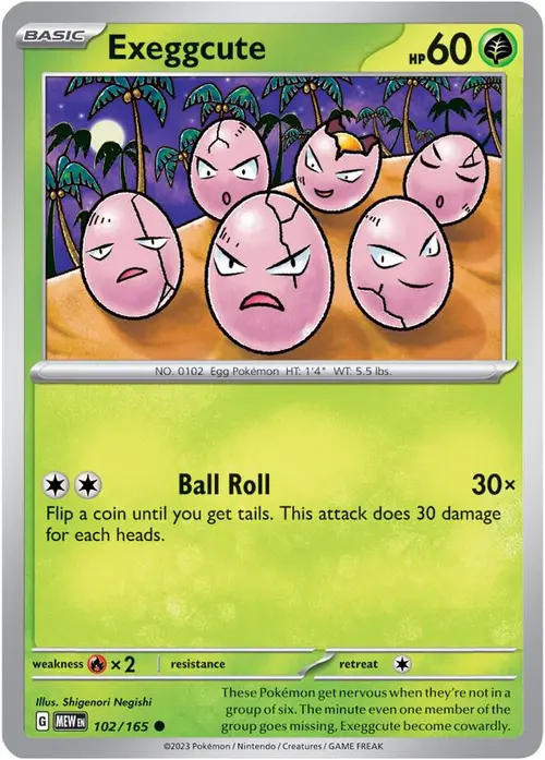 Exeggcute card art