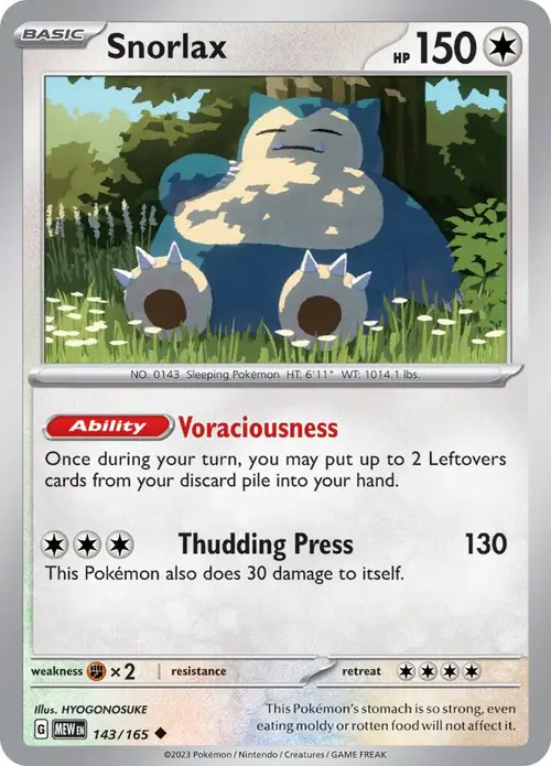 Snorlax card art