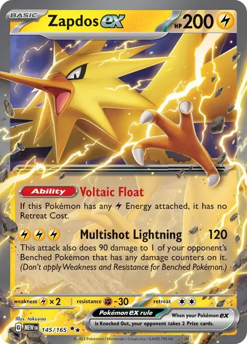 Zapdos ex card art