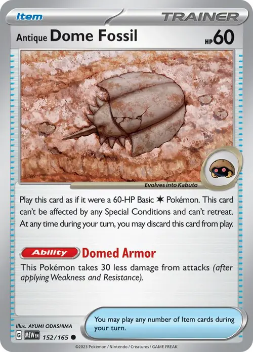 Antique Dome Fossil card art