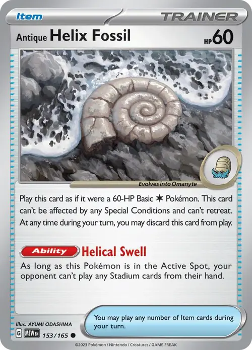 Antique Helix Fossil card art