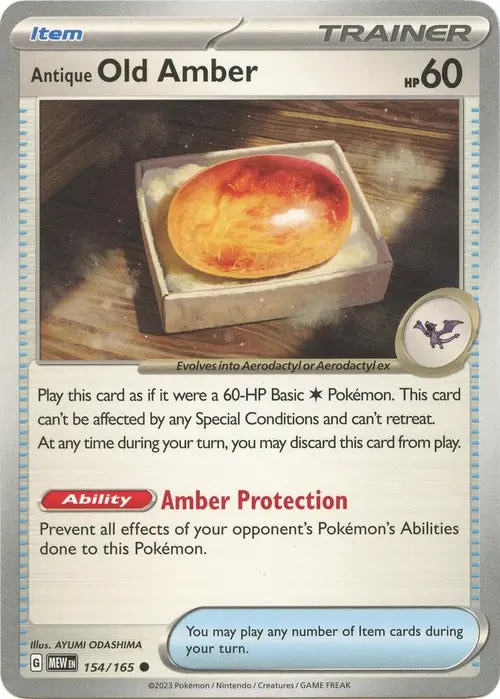 Antique Old Amber card art