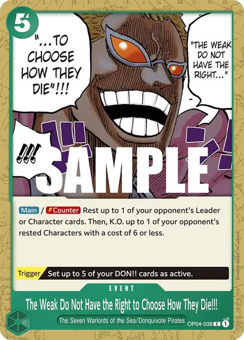 The Weak Do Not Have the Right to Choose How They Die!!! card art