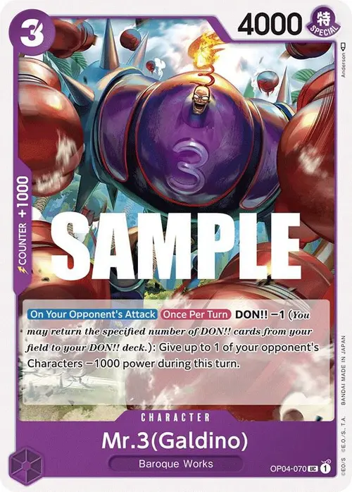Mr.3 (Galdino) card art