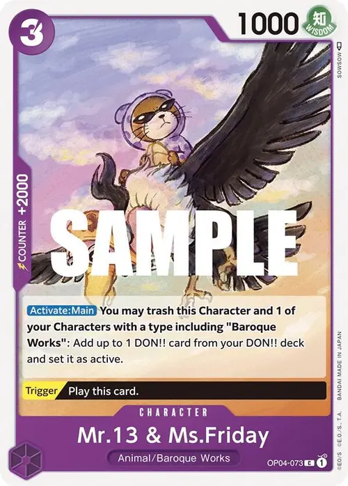 Mr.13 & Ms.Friday card art
