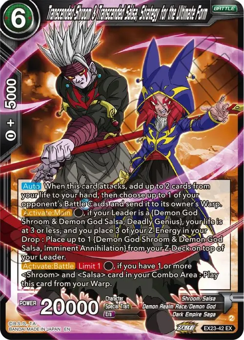 Transcended Shroom & Transcended Salsa, Strategy for the Ultimate Form card art
