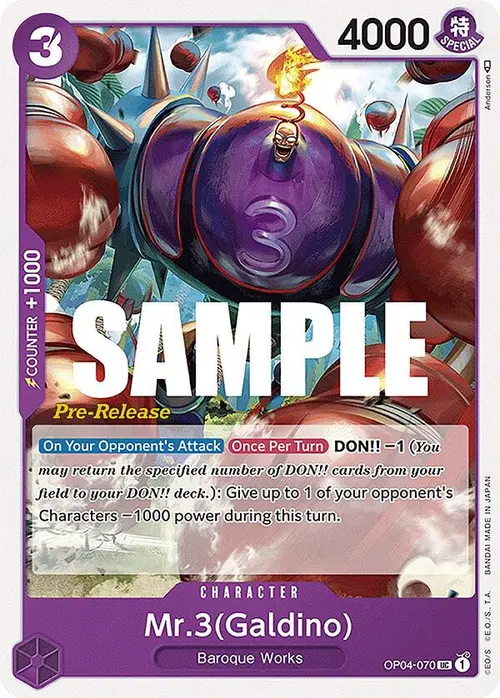 Mr.3 (Galdino) card art
