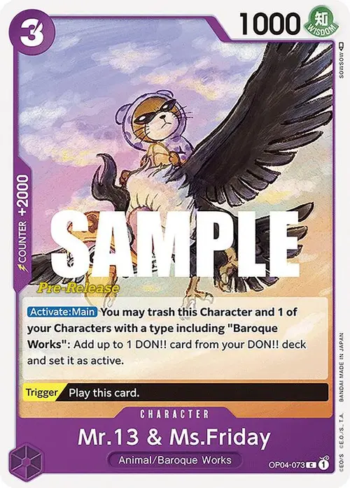 Mr.13 & Ms.Friday card art