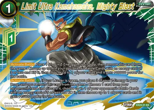 Limit Ultra Kamehameha, Mighty Blast card art