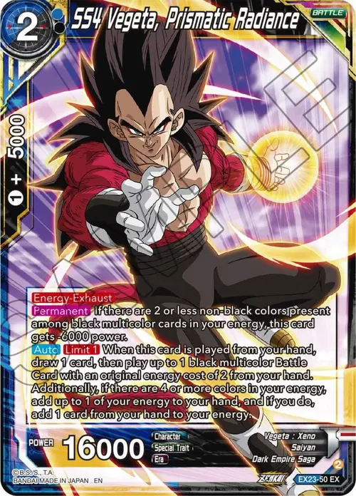 SS4 Vegeta, Prismatic Radiance card art