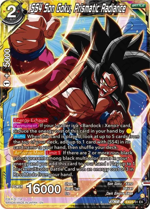 SS4 Son Goku, Prismatic Radiance card art