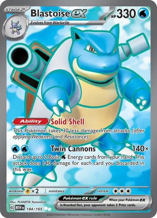 Blastoise ex card art