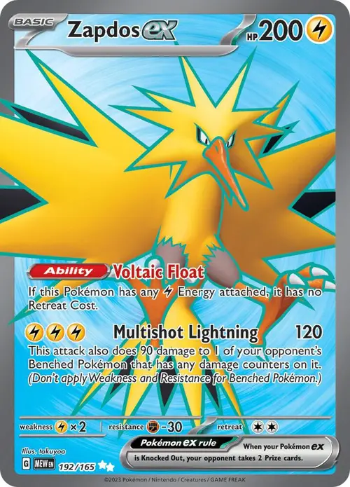 Zapdos ex card art