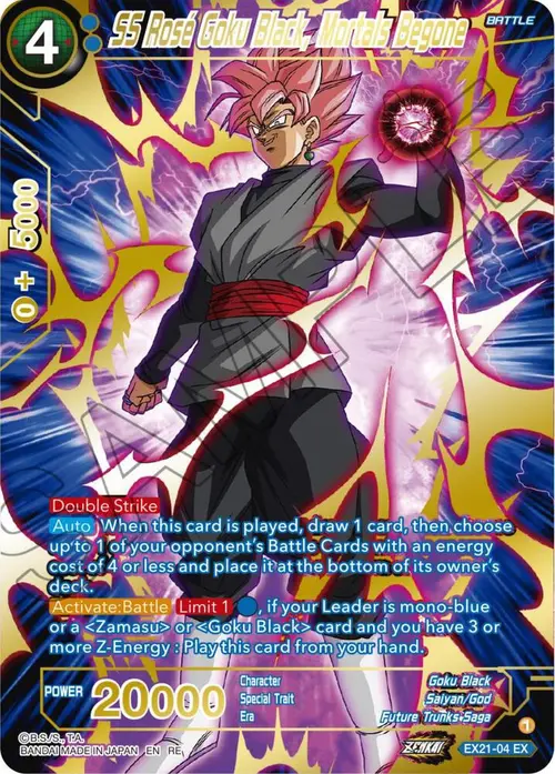 SS Rose Goku Black, Mortals Begone (Alternate Art) card art