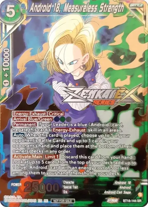 Android 18, Measureless Strength (Event Pack 13) card art