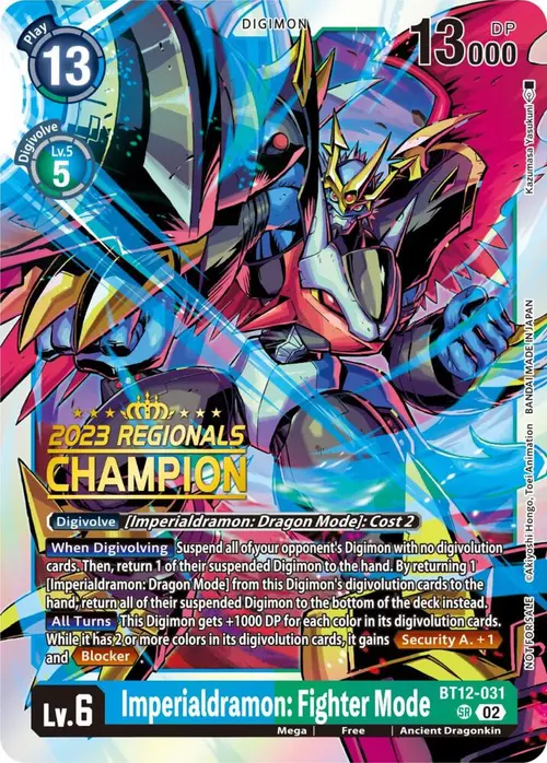 Imperialdramon: Fighter Mode (2023 Regionals Champion) card art