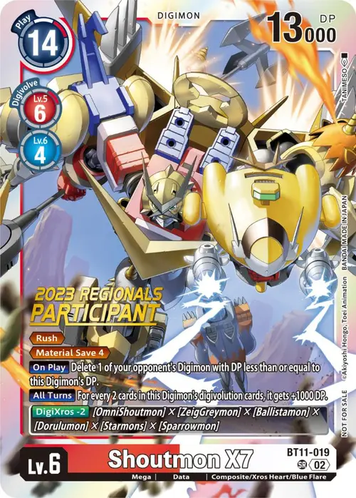 Shoutmon X7 (2023 Regionals Participant) card art