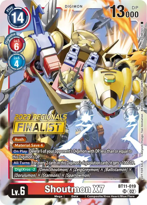 Shoutmon X7 (2023 Regionals Finalist) card art
