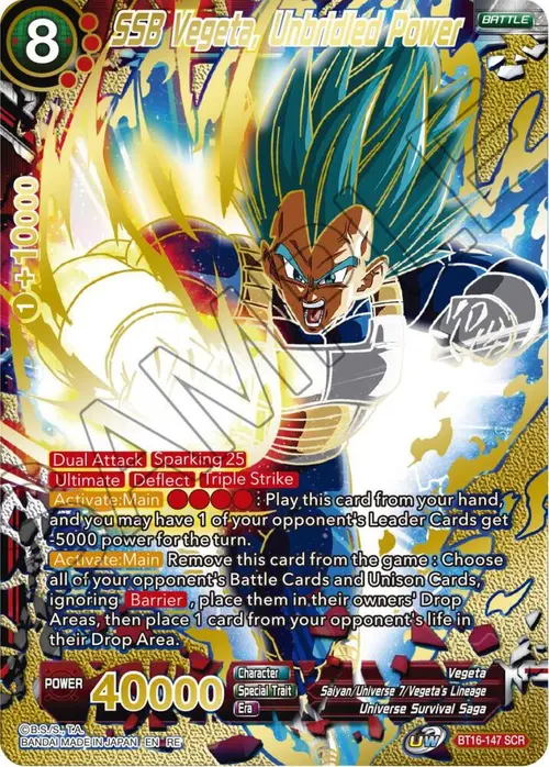 SSB Vegeta, Unbridled Power (Alternate Art) card art