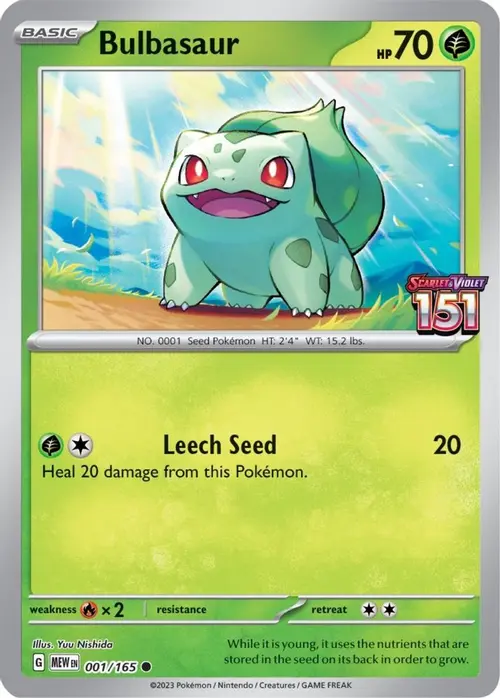 Bulbasaur - 001/165 (Best Buy Exclusive) card art