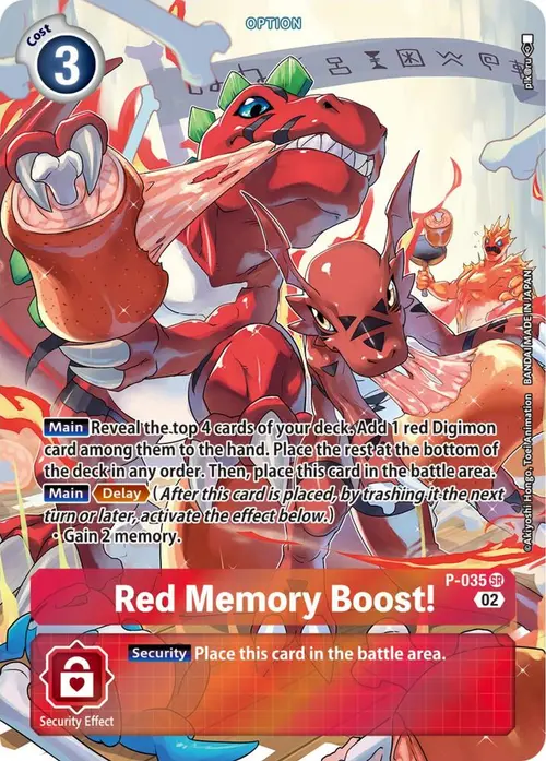 Red Memory Boost! - P-035 (Digimon Adventure Box 2) card art