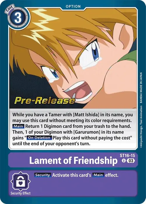 Lament of Friendship card art