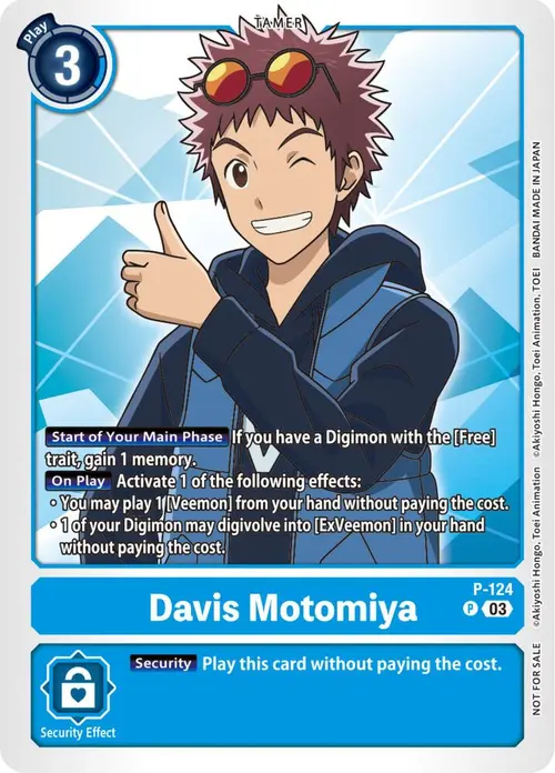 Davis Motomiya - P-124 (NYCC 2023 Demo Deck) card art