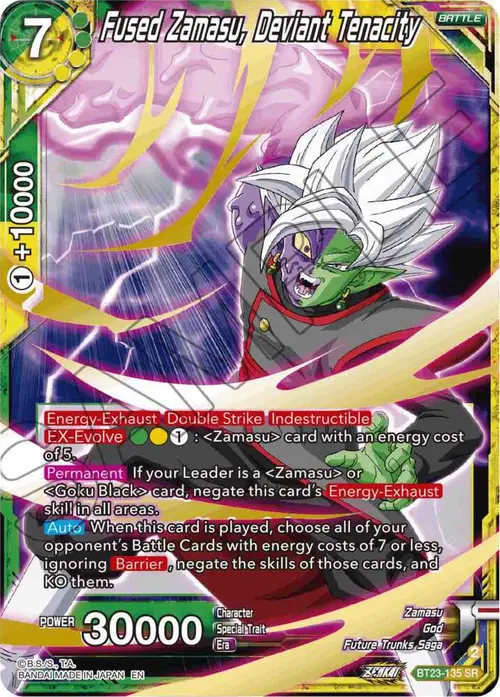 Fused Zamasu, Deviant Tenacity card art