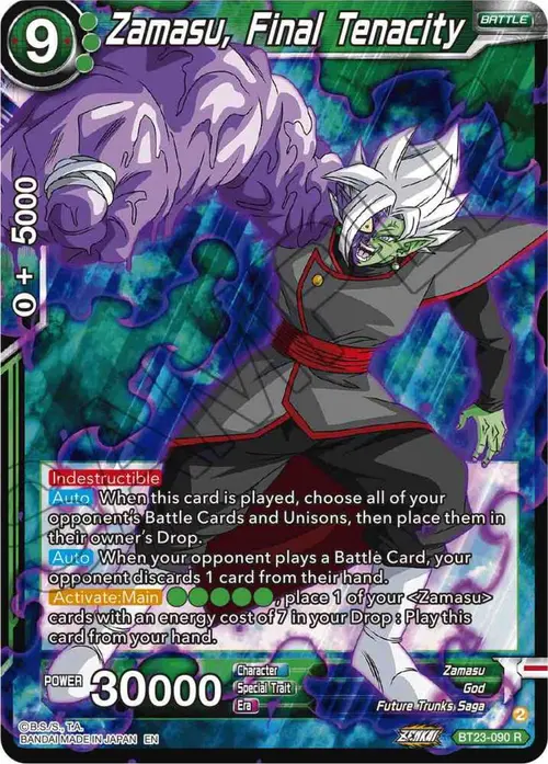 Zamasu, Final Tenacity card art