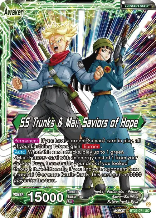 Trunks & Mai // SS Trunks & Mai, Saviors of Hope card art