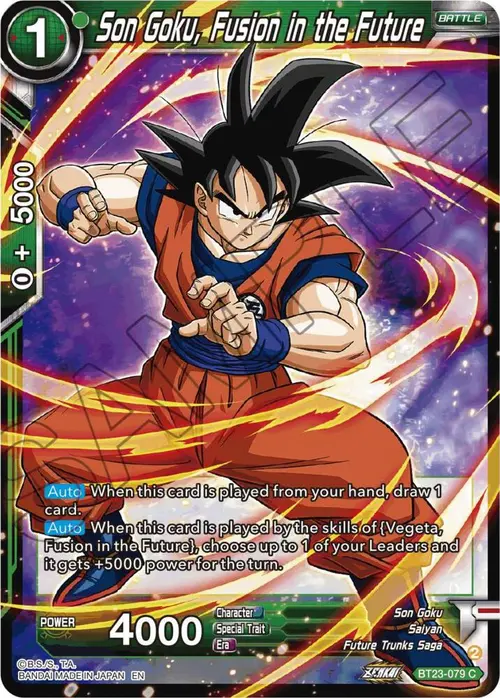Son Goku, Fusion in the Future card art