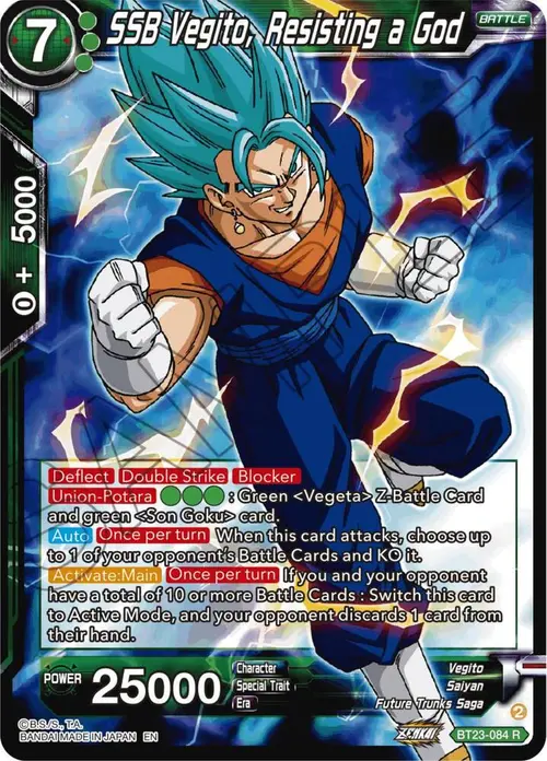 SSB Vegito, Resisting a God card art