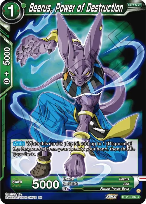 Beerus, Power of Destruction card art