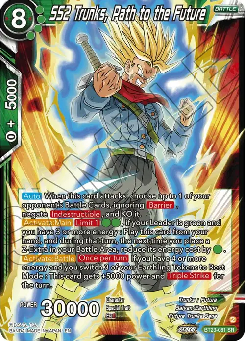 SS2 Trunks, Path to the Future card art