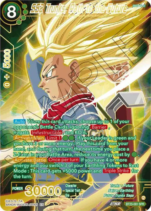 SS2 Trunks, Path to the Future (SPR) card art