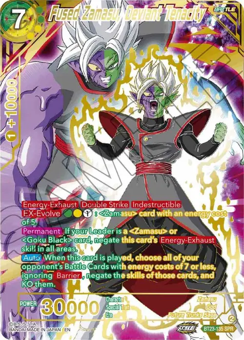 Fused Zamasu, Deviant Tenacity (SPR) card art