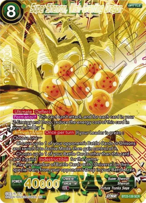 Super Shenron, Wish-Granting Dragon card art