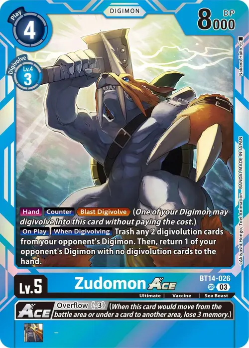 Zudomon ACE card art